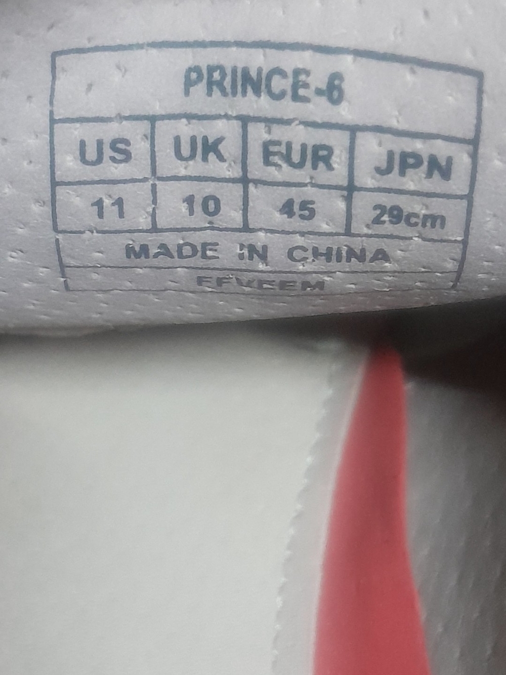 Prince-6 Men’s White and Red Athletic Shoes